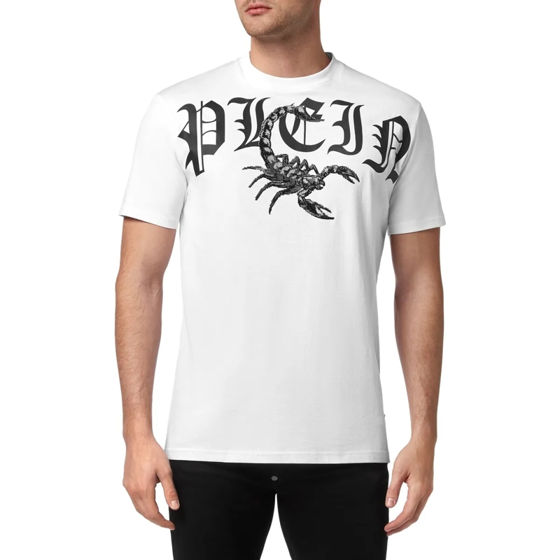 Philipp Plein T-Shirt T-Shirt Scorpion Mit Schmucksteinen weiss(Image 4)