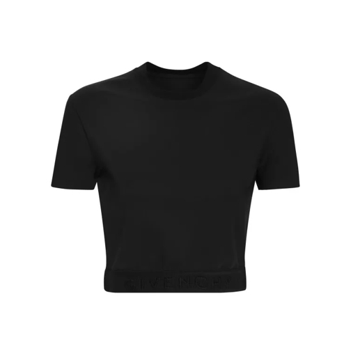 Givenchy Logo-Underband Crop Top Black Top casual
