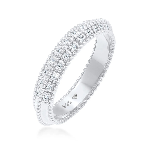 Elli Ring Verlobung Diamant (0.12 ct.) 925er Sterling S silber Diamantring