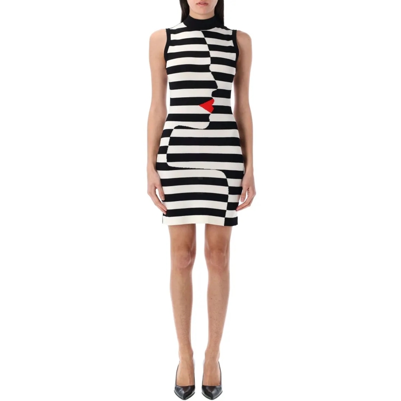 Balmain Minikleid Asymmetric Stripes Mini Dress Multicolor