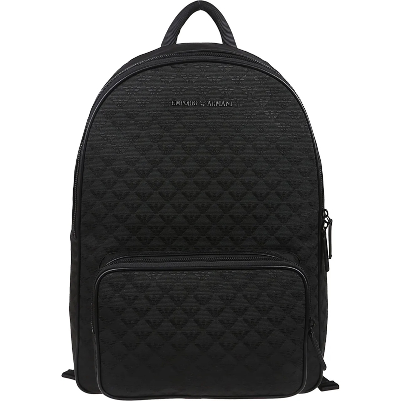 Emporio Armani Sac à dos Eagle All Over Backpack Black schwarz