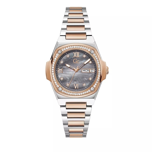 GC Woman Watch Coussin Shape Lady Silver & Rose Gold Dresswatch