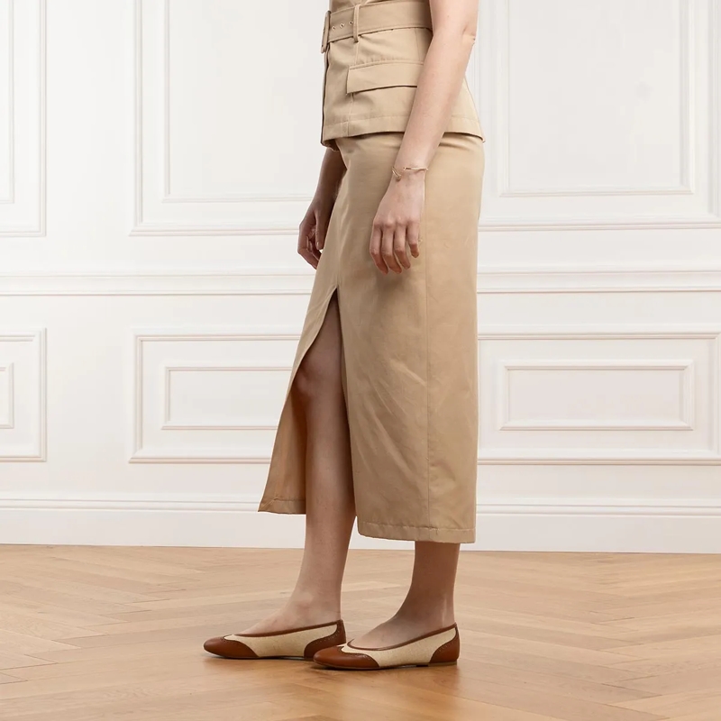 Lauren Ralph Lauren Ballerinas Jayna Wingtp Flats Ballet Light Natural/Lauren Tan(Image 2)