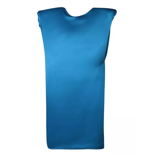 REV Sleeveless Dress With Shoulder Padding Blue 