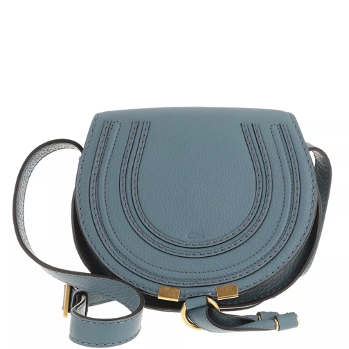 Chloé Marcie Shoulder Bag Small Mirage Blue Saddle Bag