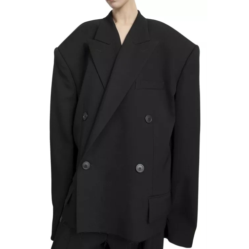 Balenciaga Cropped Blazer In Wool Black 