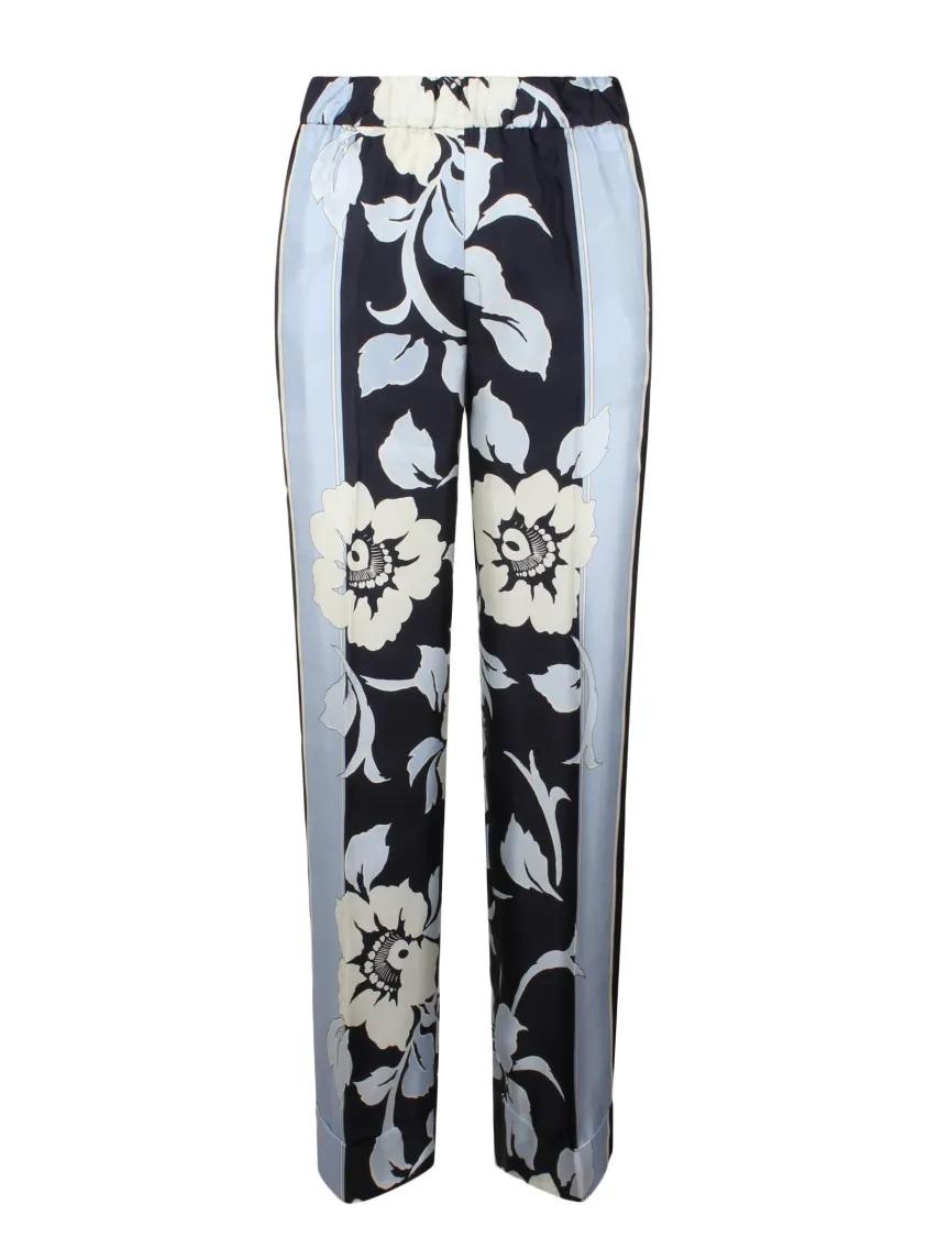 Thumbnail - P.A.R.O.S.H. - Flowers Print Trousers - Größe L - blau