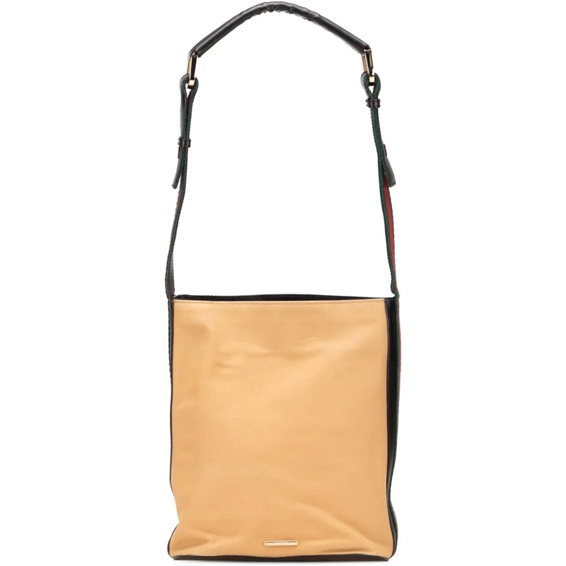 Gucci Schultertasche Canvas Web Shoulder Bag braun