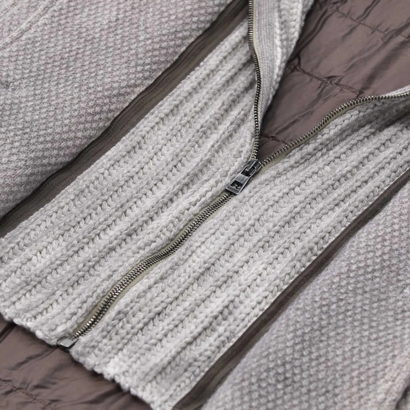 Gimo's Wintermantel Strickmantel aus Woll-Melange grau(Image 4)