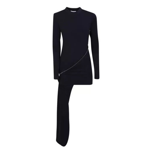 J.W.Anderson Zip Detail Blue Long Dress Black Kleider