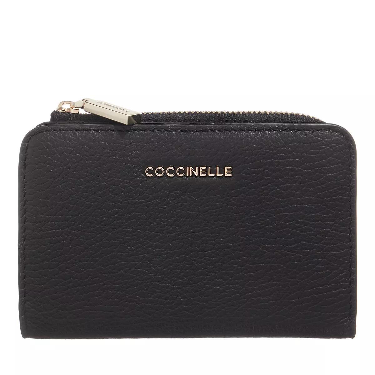 Coccinelle Portemonnaie - Metallic Soft - Gr. unisize - in Schwarz - für Damen