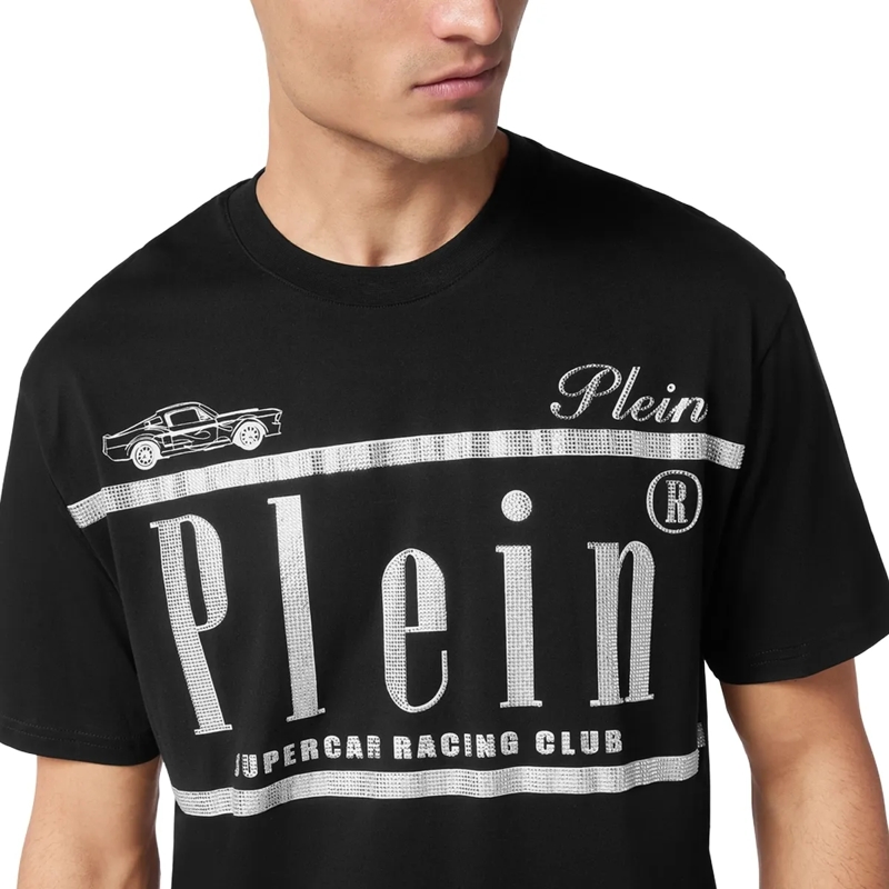 Philipp Plein T-Shirt T-Shirt Racing Mit Schmucksteinen schwarz(Image 5)
