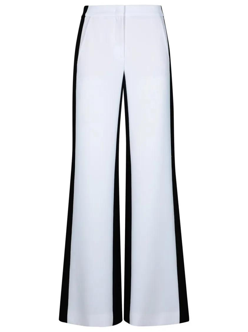 Moschino - Two-Tone Polyester Blend Trousers - Größe 40 - weiß