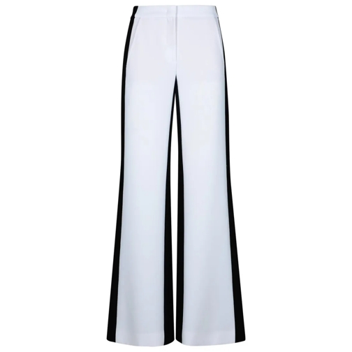 Moschino Two-Tone Polyester Blend Trousers White 