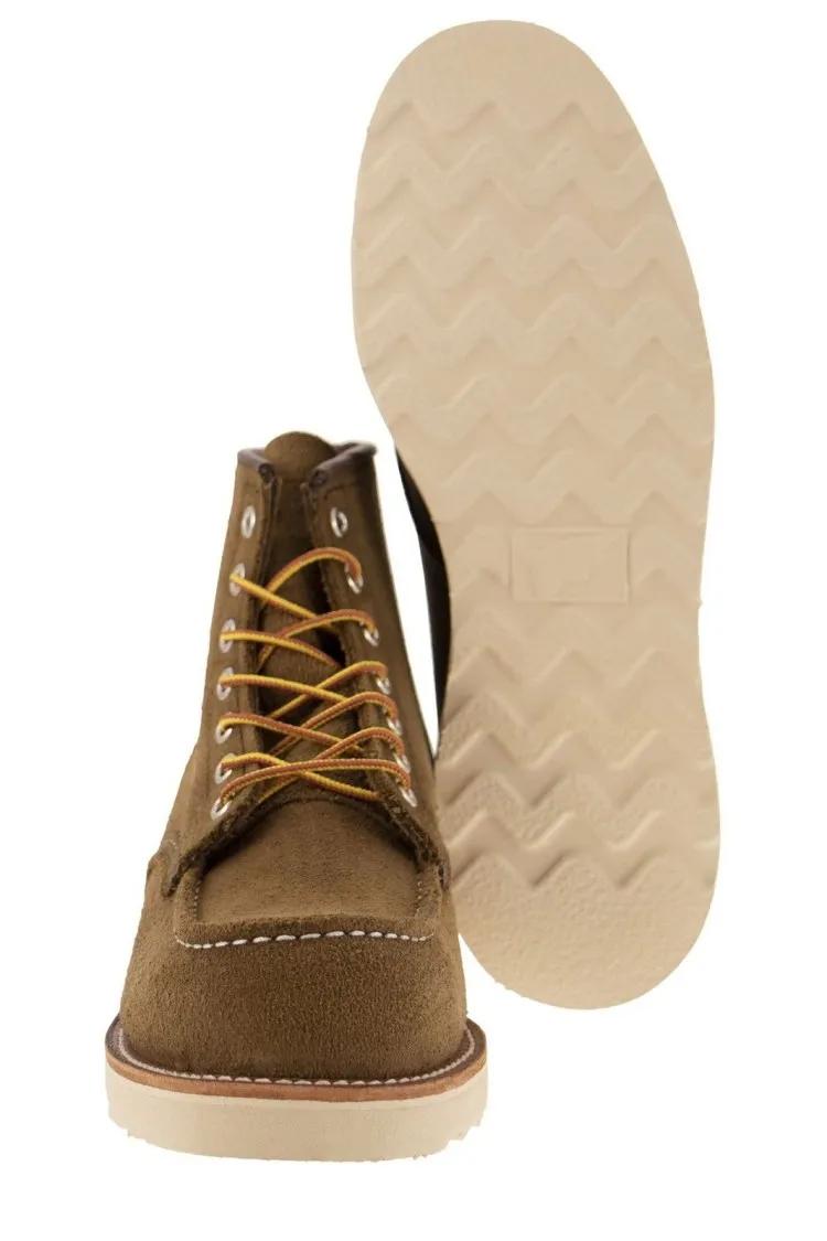 Thumbnail - REDWING Loafer - Brown Suede Moc Toe Flat Shoes - Gr. 11 - in Braun - für Damen