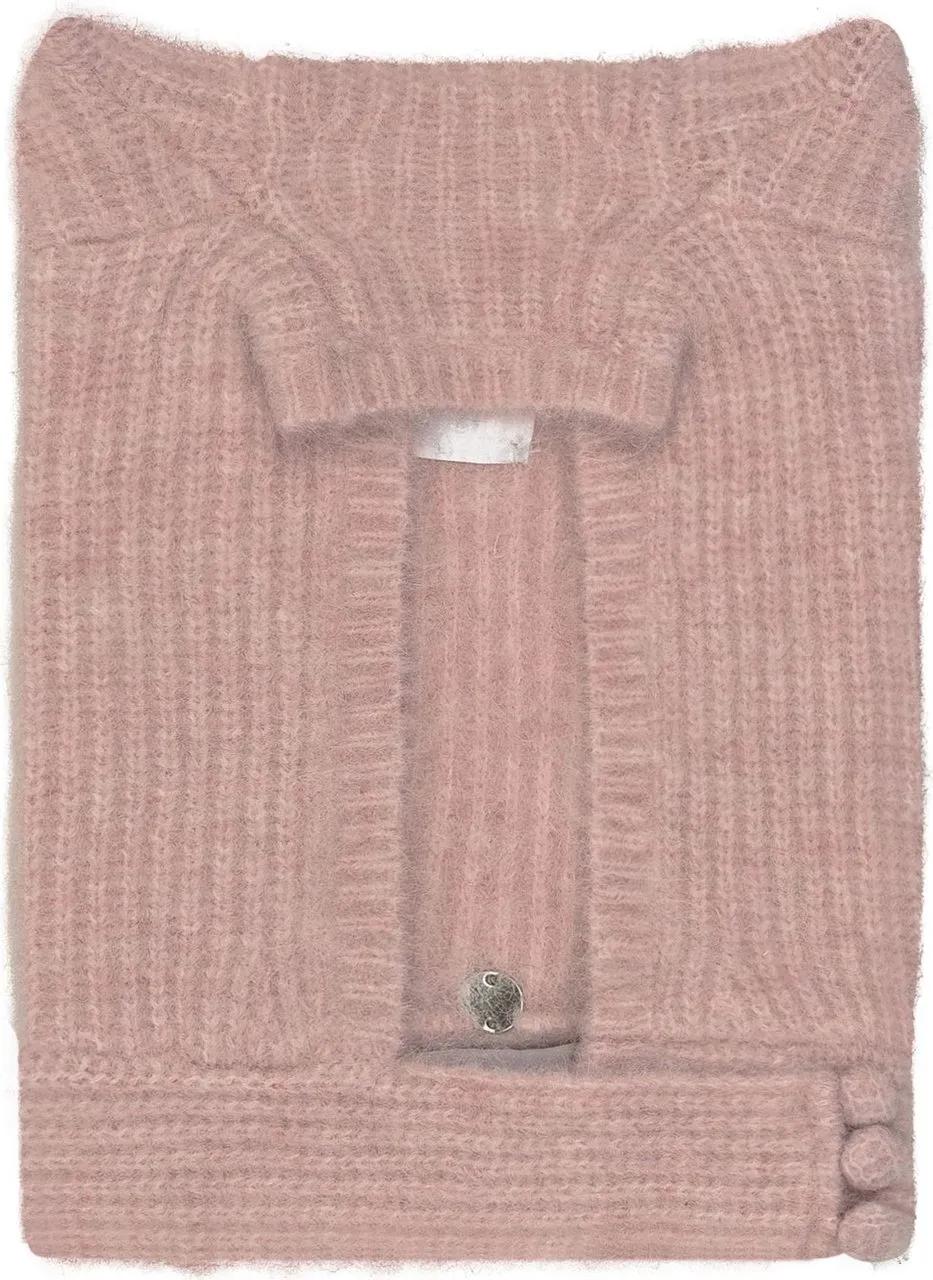 Coperni Mützen - Coperni Pastel pink stretch wool blend balaclava - Gr. ONE SIZE - in Gold - für Damen