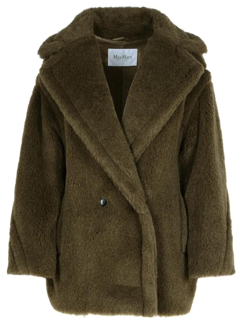 Max Mara - Olga%27 Dark Green Alpaca Blend Coat - Größe S - grün