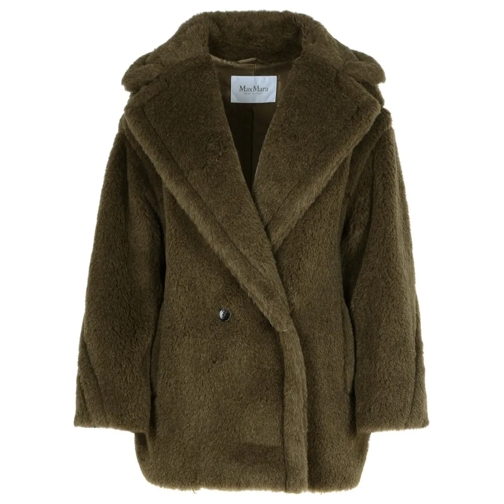 Max Mara Olga' Dark Green Alpaca Blend Coat Green 