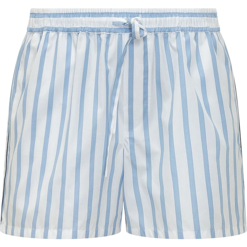 Dolce&Gabbana  Pantaloncini con Vita Elasticizzata e Coulisse hellblau