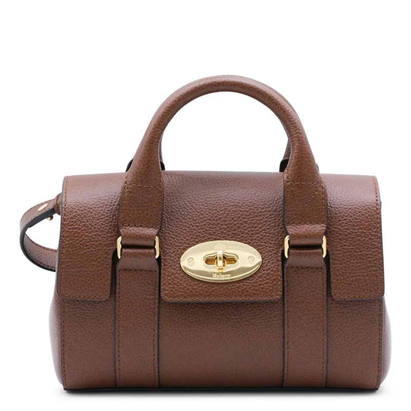 Mulberry Schultertasche Heritage Bayswater Mini Handbag With Gold-Tone Har Brown