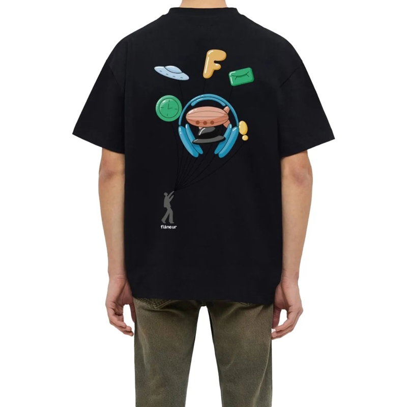 Flâneur T-shirt Inflatables T-Shirt | Black schwarz