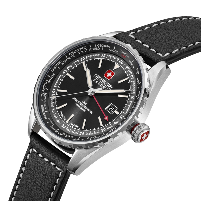 Swiss Military Hanowa Automatikuhr Quarzuhr Afterburn Gmt schwarz(Image 2)