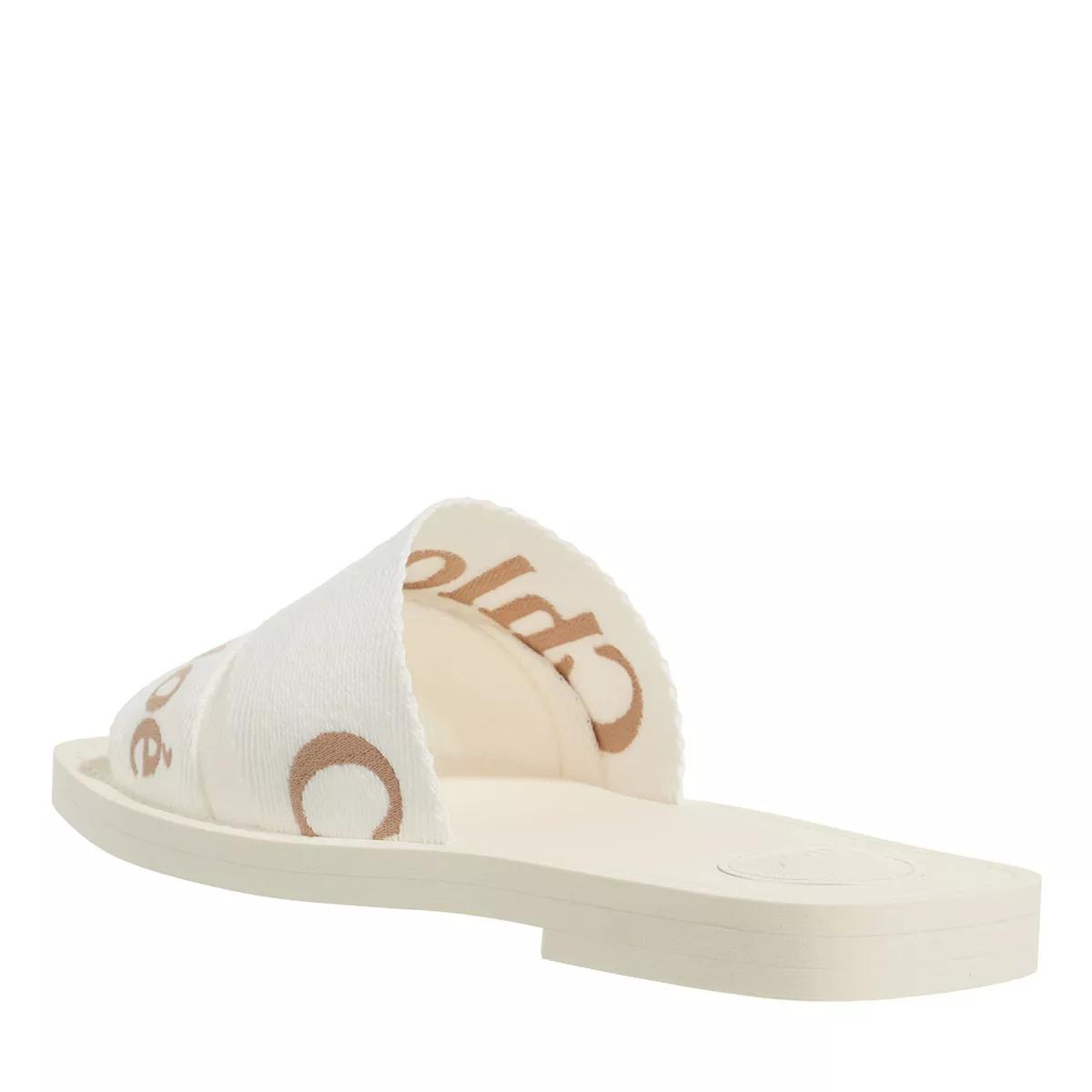 White cheap slide mules