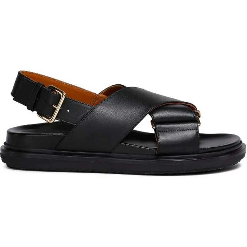 Marni Sandalen Fussbett Criscross Sandal Black schwarz