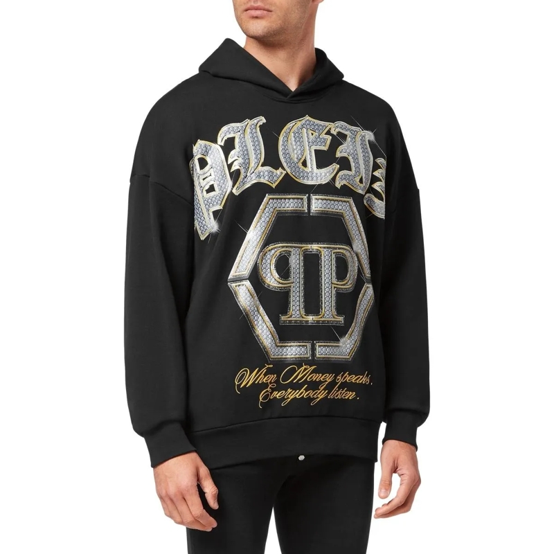Philipp Plein Sweatshirt Hoodie Mit Schmucksteinen schwarz(Image 4)