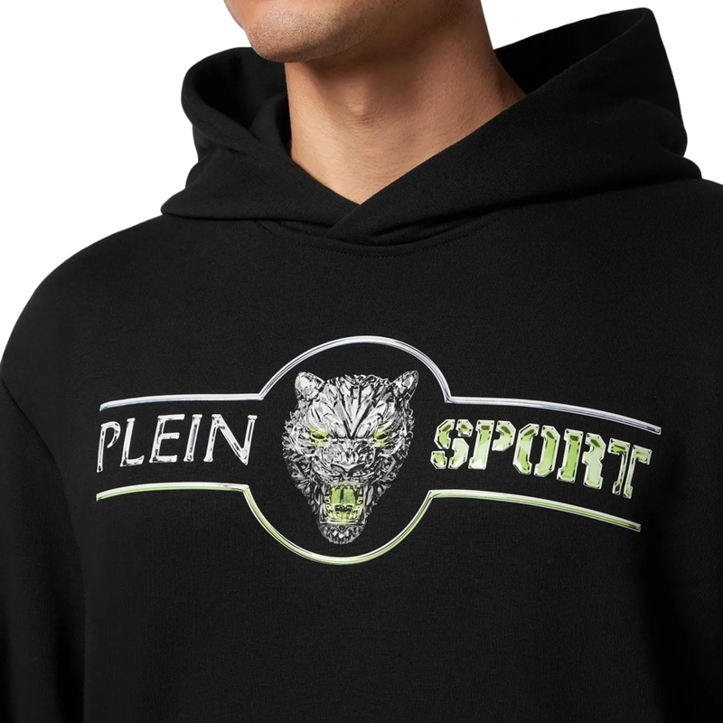 Plein Sport Top Hoodie Scratch schwarz(Image 5)