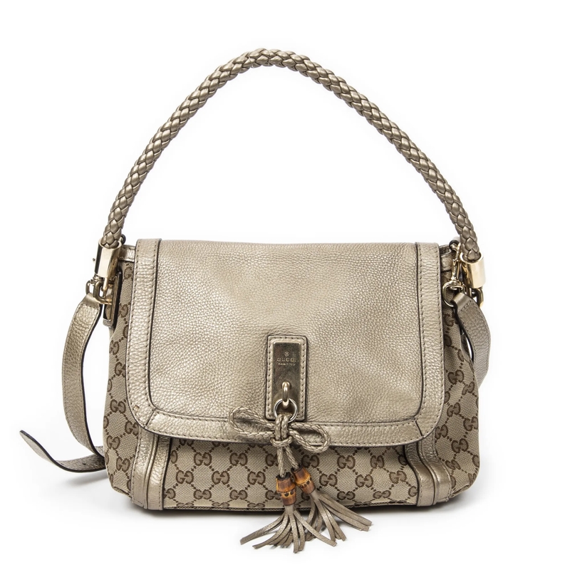 Gucci Crossbody Bag Bella Flap beige