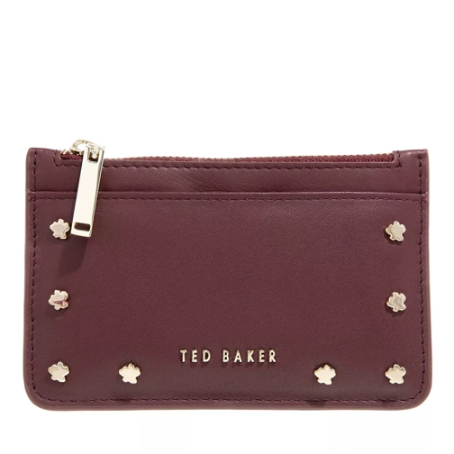 Ted Baker Pariys Magnolia Stud Zipped Card Holder Purple Card Case
