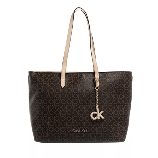 Calvin Klein Shopper Medium Brown Mono Mix Shopping Bag