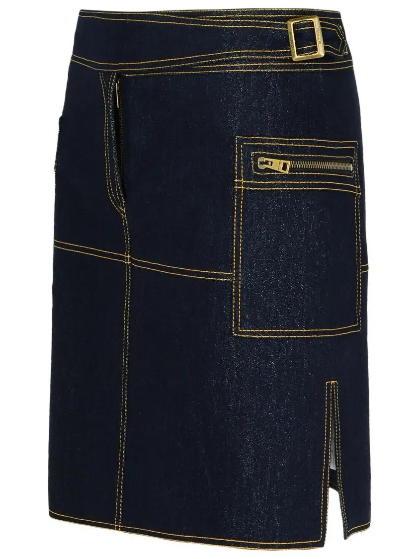 Etro - Dark Blue Denim Miniskirt - Größe 40 - blau