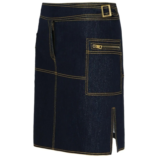 Etro Dark Blue Denim Miniskirt Blue JeanS kjolar