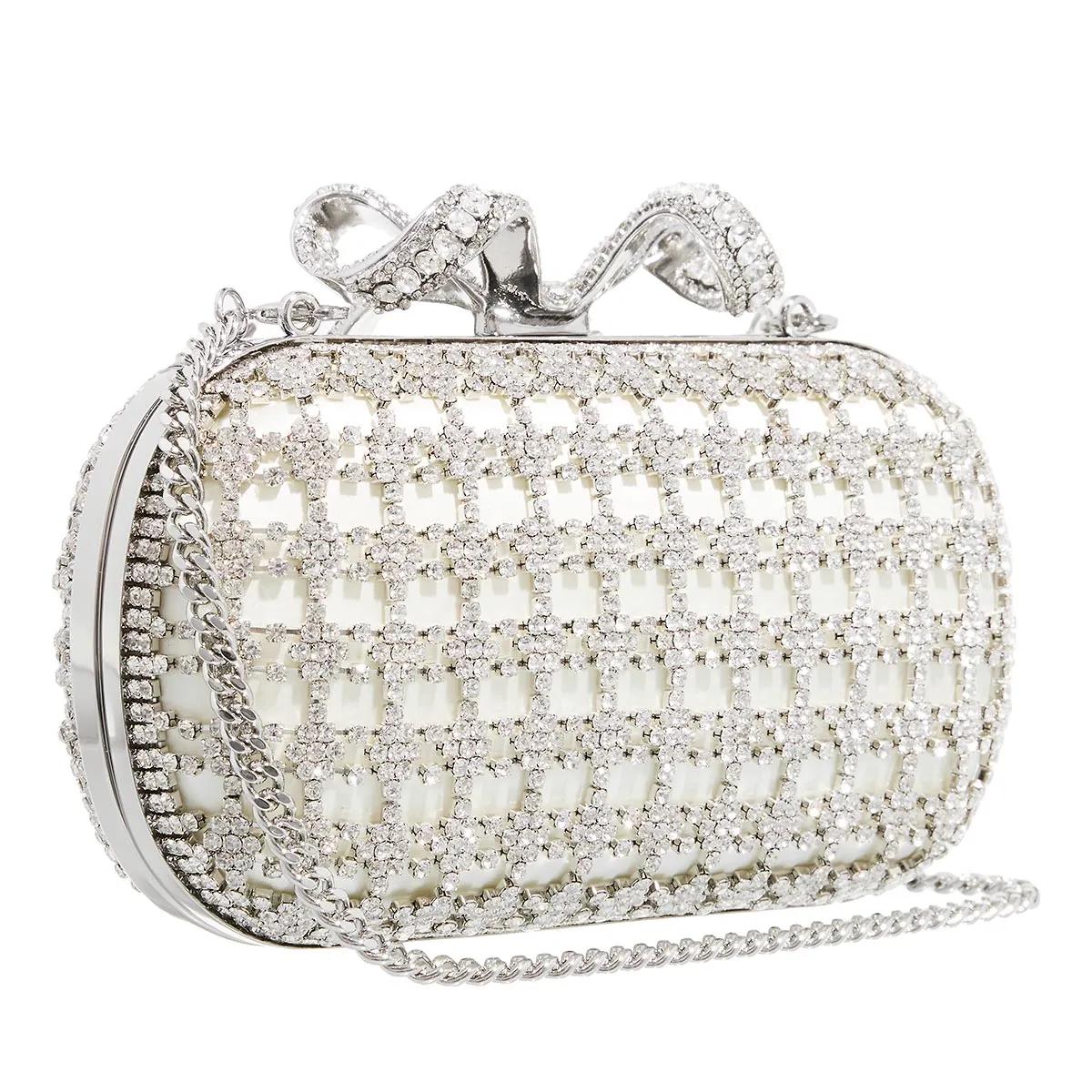 Self-portrait Clutches Champagne Crystal Clutch Bag in crème