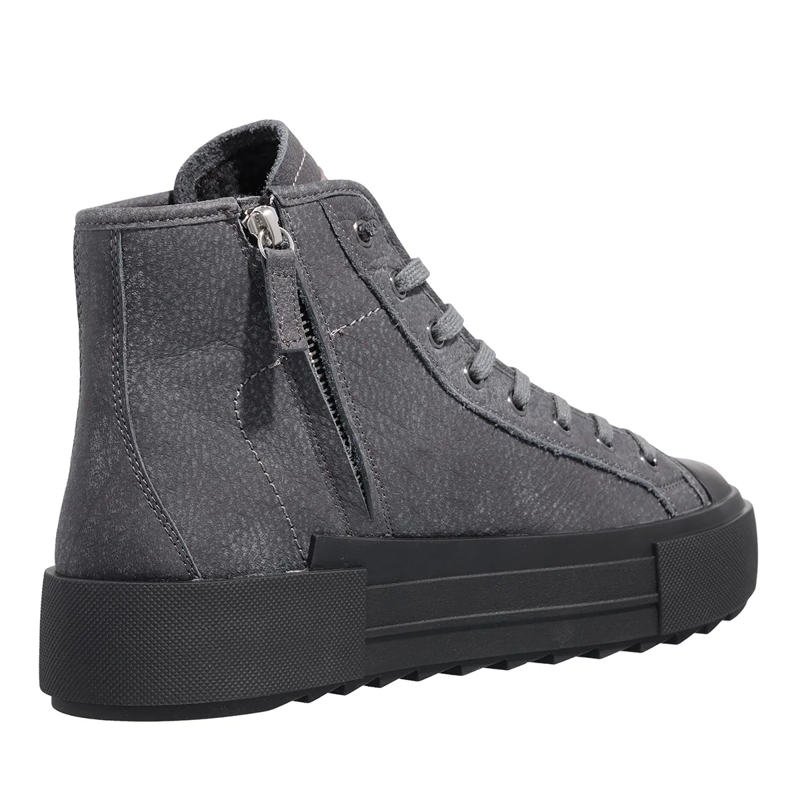 Philippe Model High-Top-Sneaker Paris Haute Mid Woman Nubuck Givre' Fur_Anthracite(Image 4)