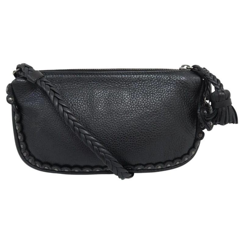 Christian Dior Clutch HANDTASCHE CHRISTIAN DIOR POCHETTE TROTTER RINDSLE schwarz