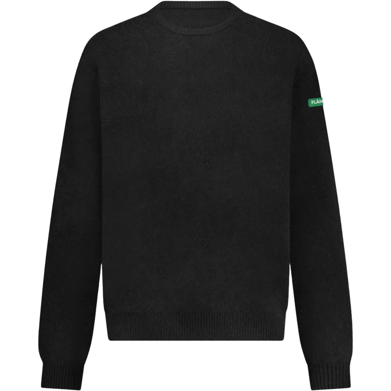Flâneur Pullover BADGE LOGO CREWNECK BLACK schwarz