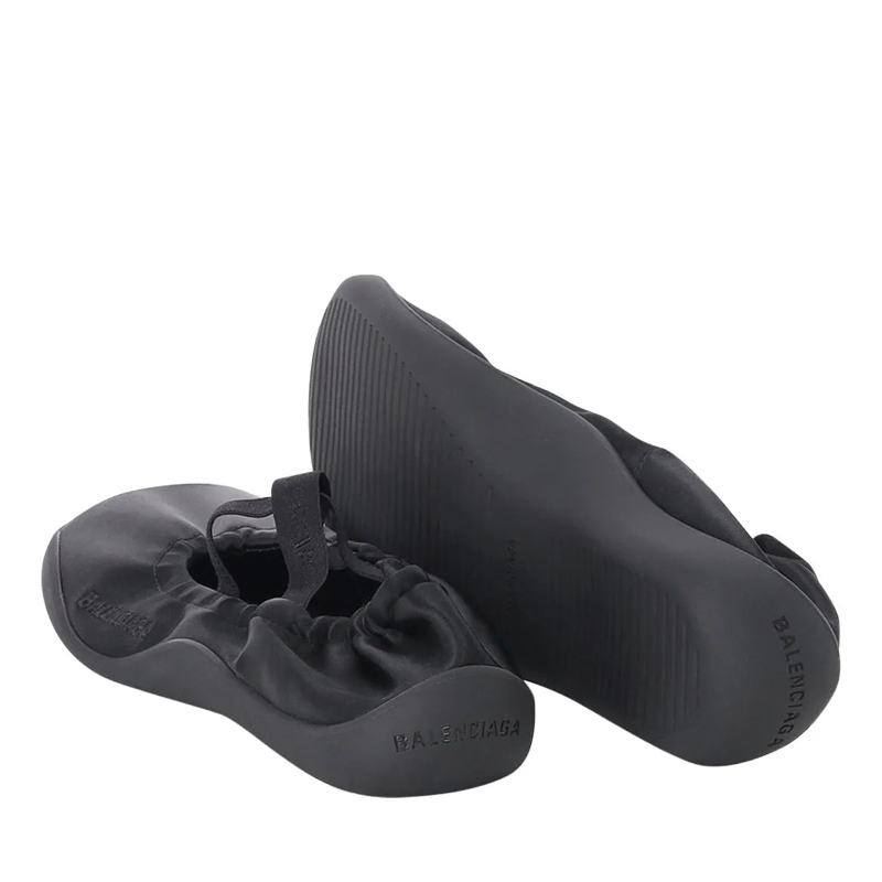 Balenciaga Schnürschuhe Ballerinas Shibuya mit Logo schwarz(Image 3)