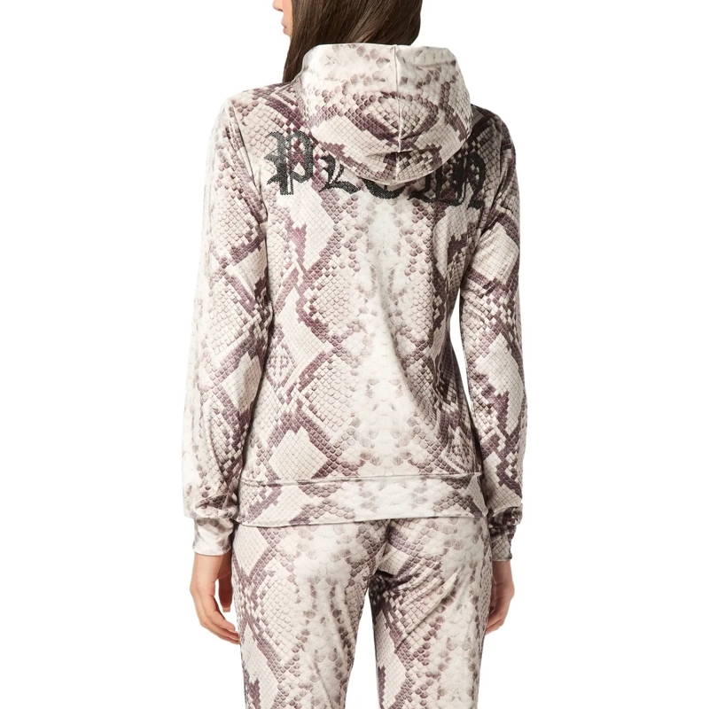 Philipp Plein Daunenjacke Sweatjacke Mit Kapuze Python beige(Image 2)