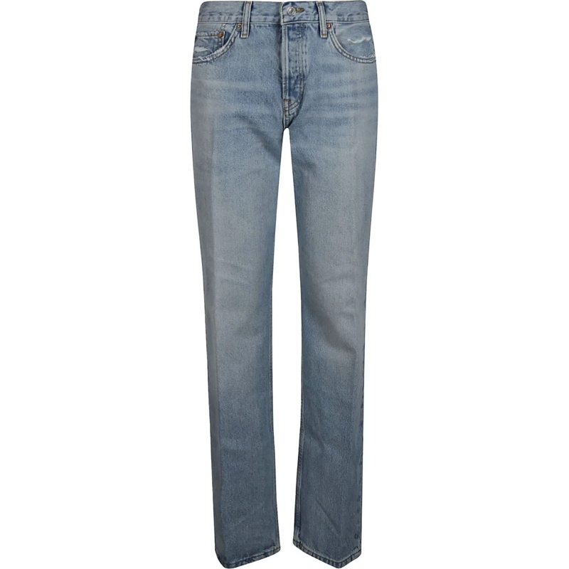 RE/DONE Skinny-Leg-Jeans Easy Straight Jeans Blue blau