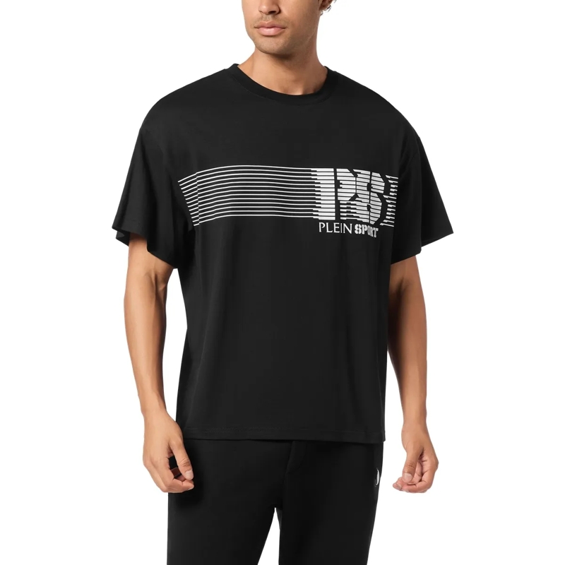 Plein Sport T-Shirt T-Shirt Rundhalsausschnitt Ss Logo schwarz(Image 3)