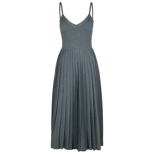 Khaite Elio' Grey Wool Dress Grey 