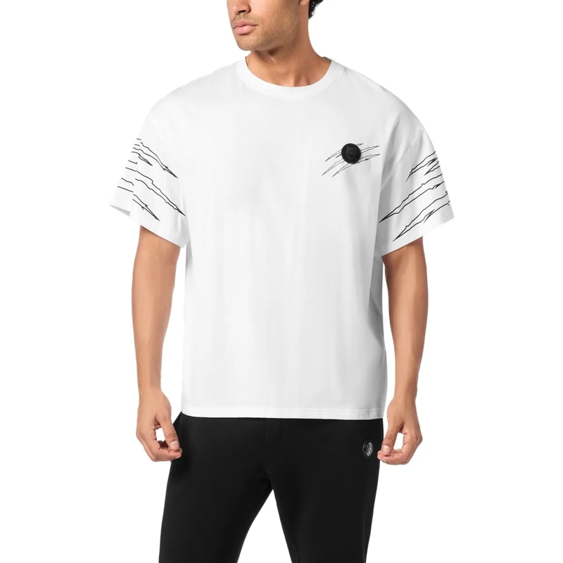 Plein Sport T-Shirt T-Shirt Rundhalsausschnitt Ss Scratch weiss(Image 3)