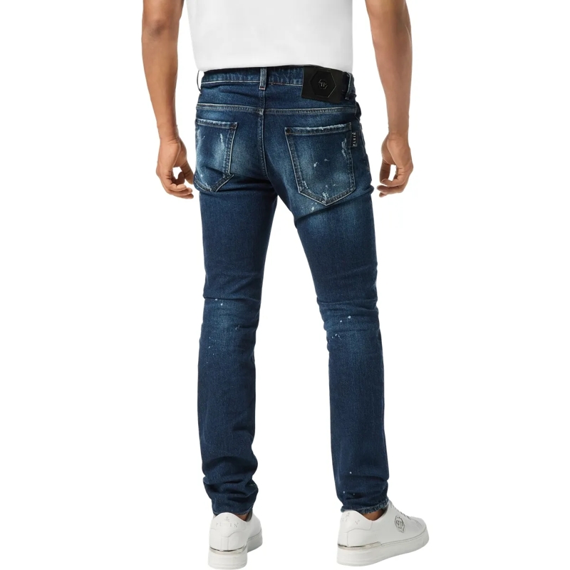 Philipp Plein Jeans mit geradem Bein Supergerader Schnitt jeansblau(Image 2)