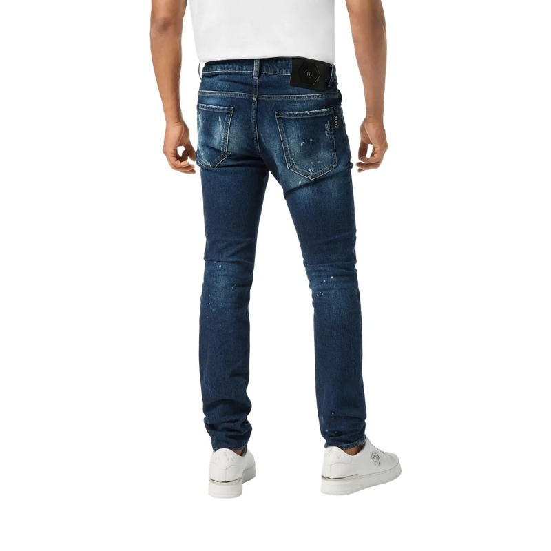Philipp Plein Jeans mit geradem Bein Supergerader Schnitt jeansblau(Image 3)