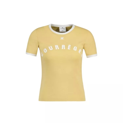 Courrèges Contrast T-Shirt - Cotton Yellow 