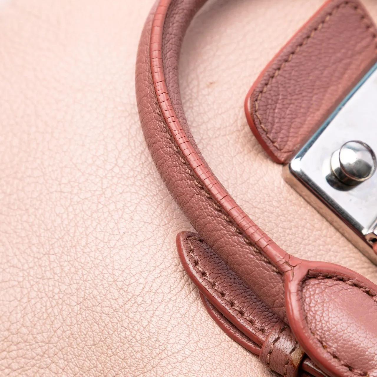 Thumbnail - Miu Miu Hobo Bags - Bicolor Goatskin Madras Satchel - Gr. unisize - in Gold - für Damen