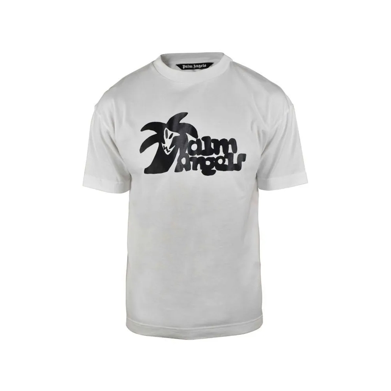Palm Angels T-shirt Palm Angels Logo Print Cotton T-Shirt White